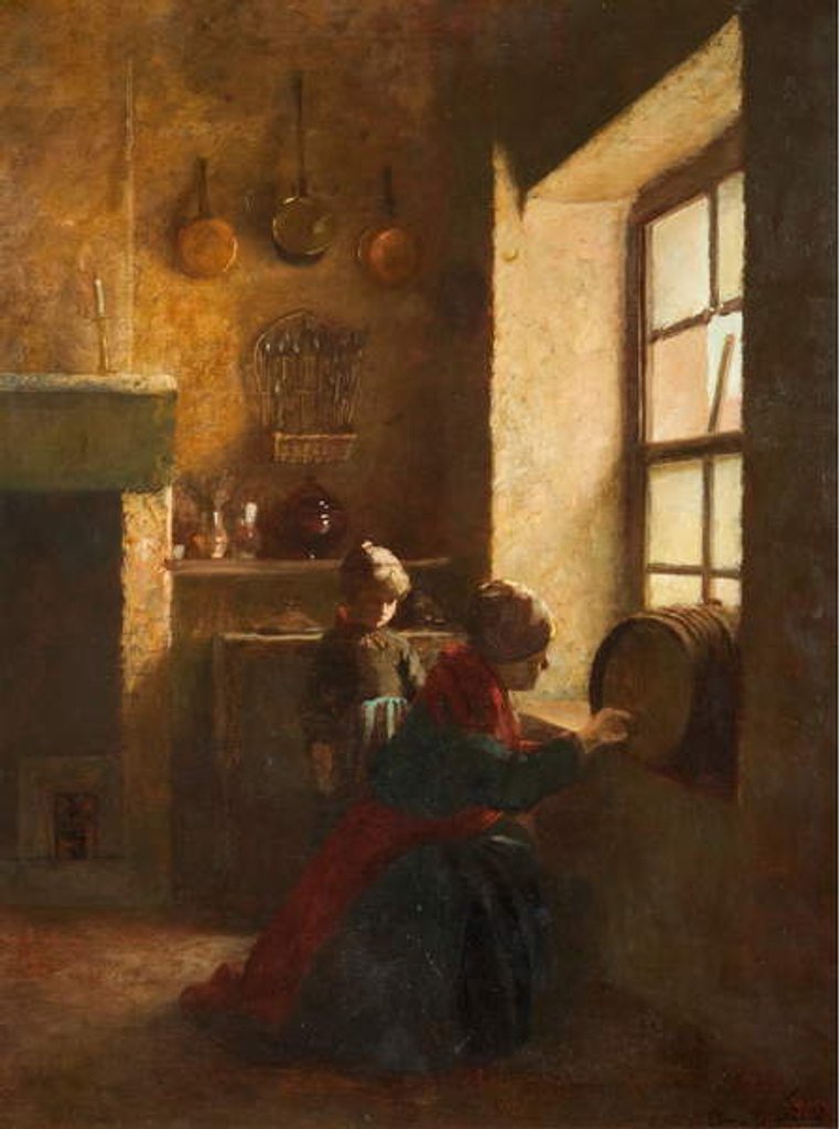 Detail of Tapping the Barrel by Pierre Edouard Frere