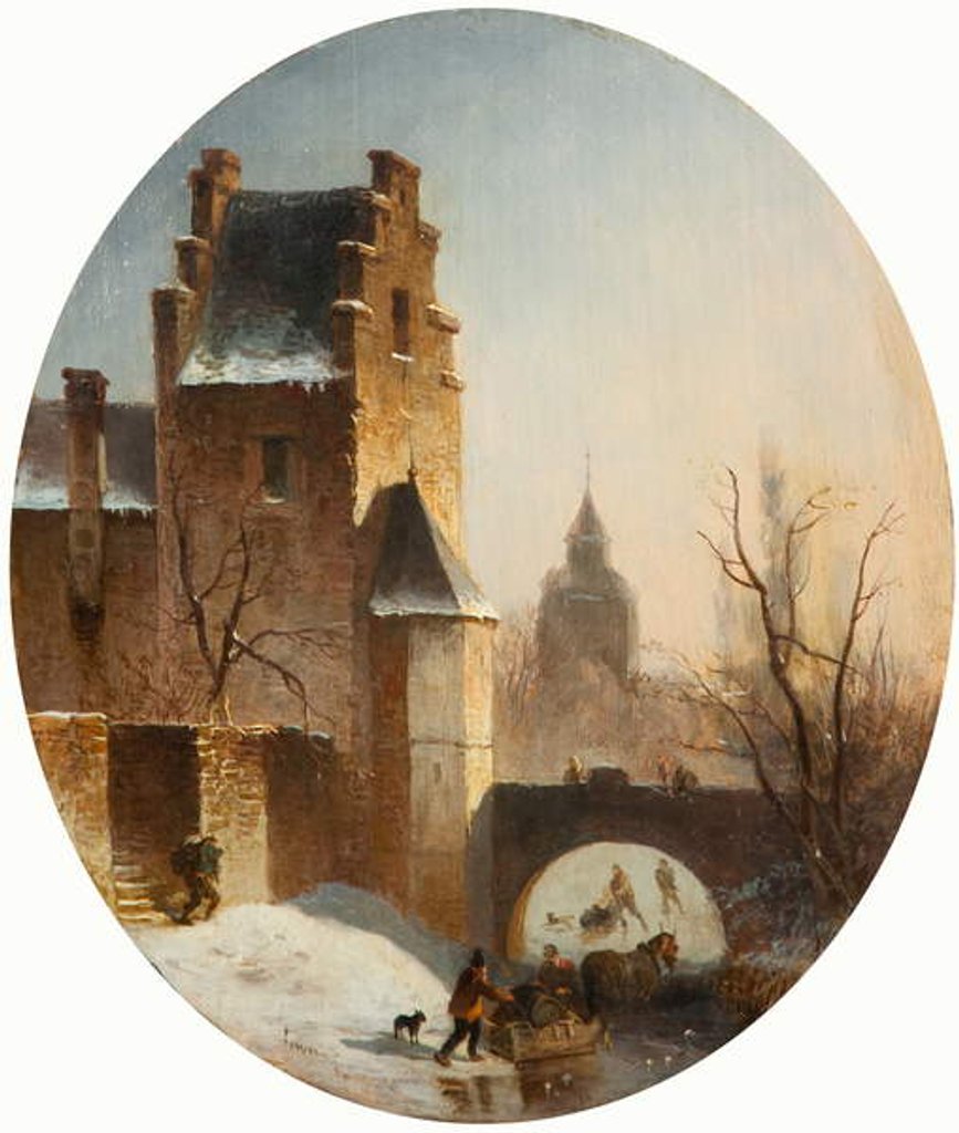 Detail of Winter Scene by School German