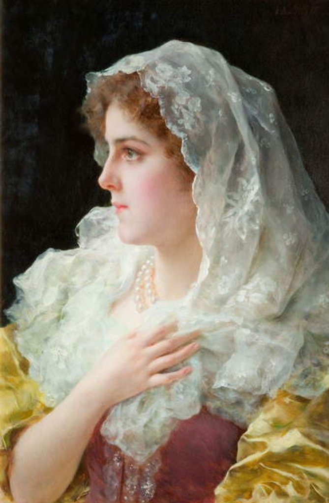 Detail of An English Beauty by Federigo Andreotti