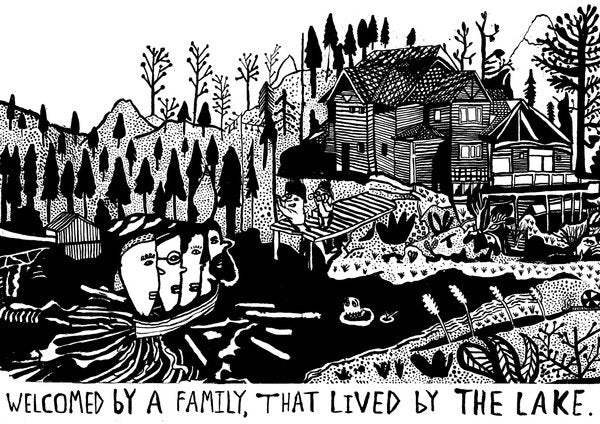 Detail of Welcomed By a Family, 2014 by Pat Macdonald