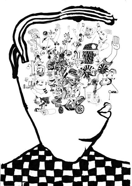 Detail of Whats In My Head, 2014 by Pat Macdonald