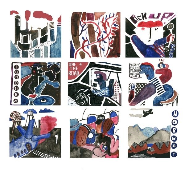 Detail of Going Away from the city, to check out the wildlife, 2014 by Pat Macdonald