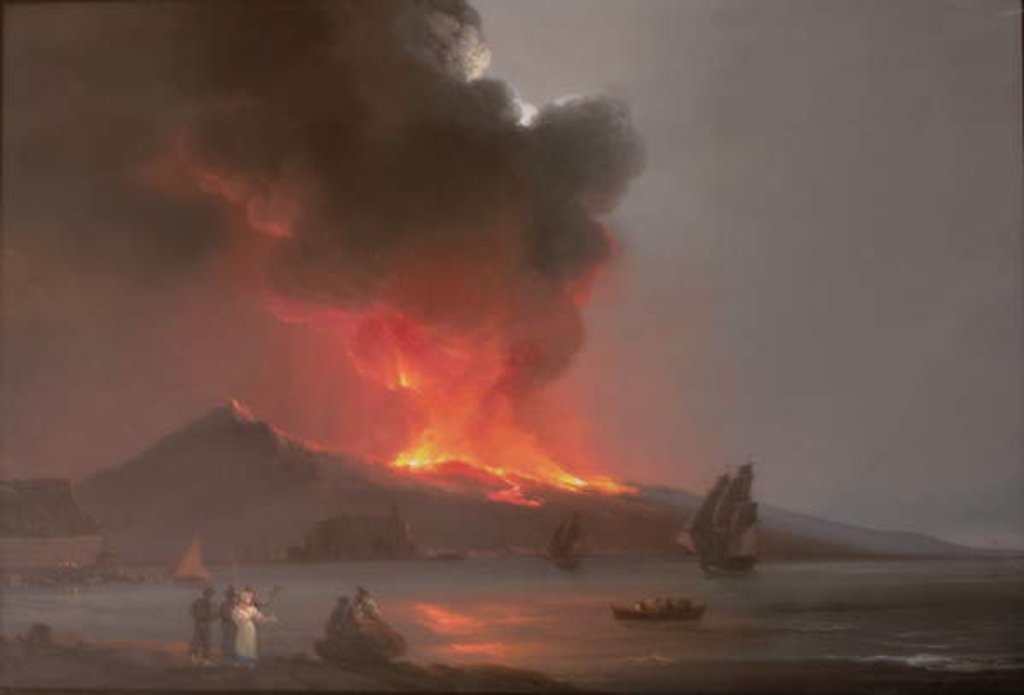 Detail of Vesuvius Erupting in 1820 by Italian School