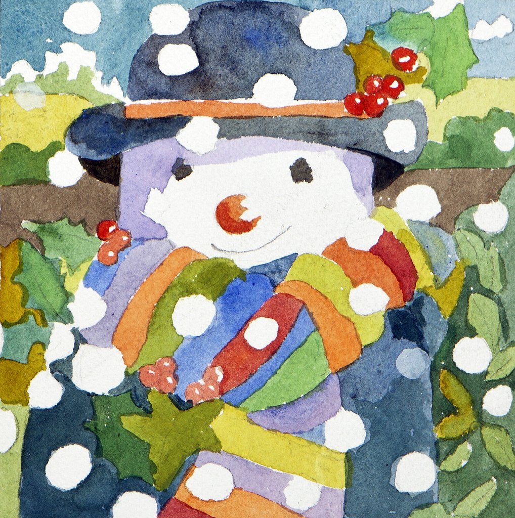 Detail of Snowman in snow, 2011 by Jennifer Abbott