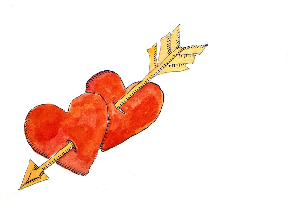 Detail of Two hearts - arrow, 2011 by Jennifer Abbott