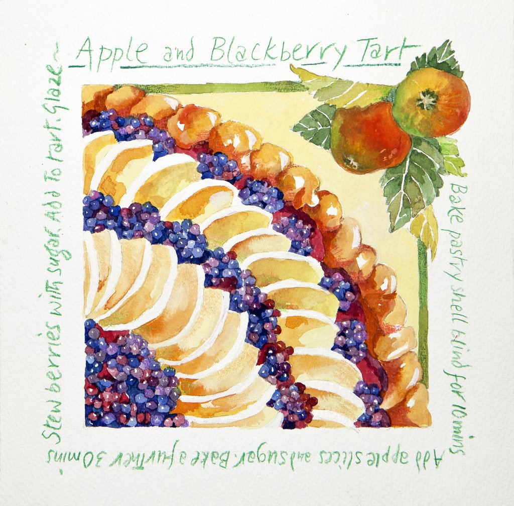 Detail of Apple blackberry tart, 2014 by Jennifer Abbott