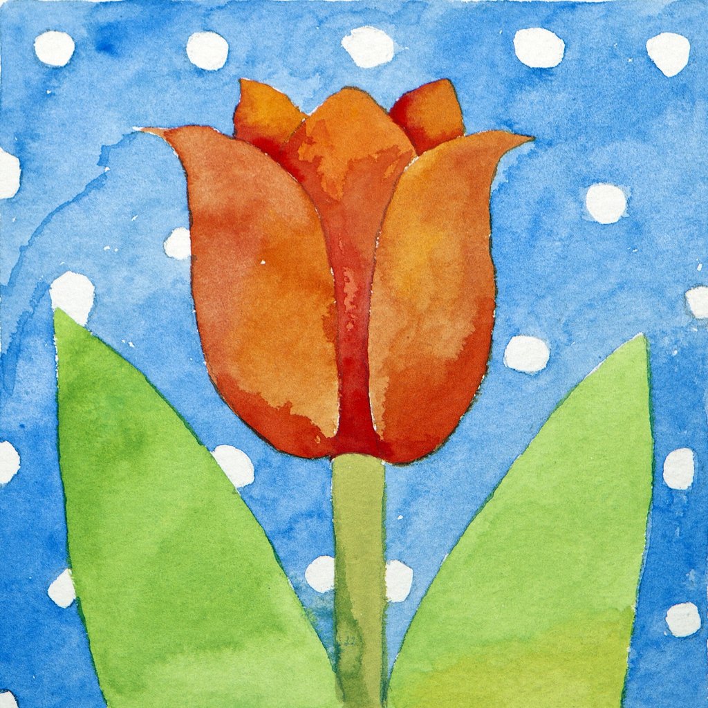 Detail of Tulip blue white spot background, 2013 by Jennifer Abbott