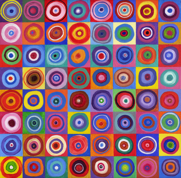 Detail of In Square Circle 64 after Kandinsky, 2012 by David Newton