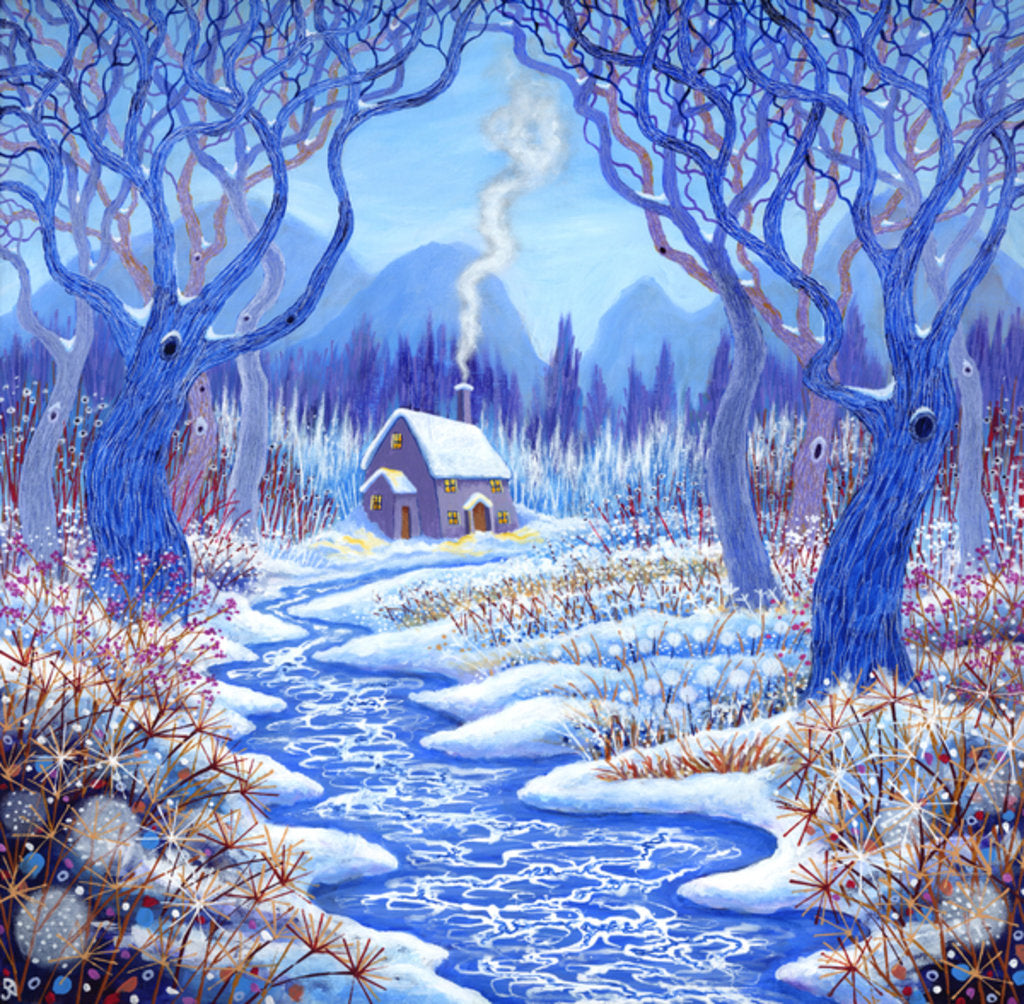 Detail of Winterberries, 2017 by David Newton