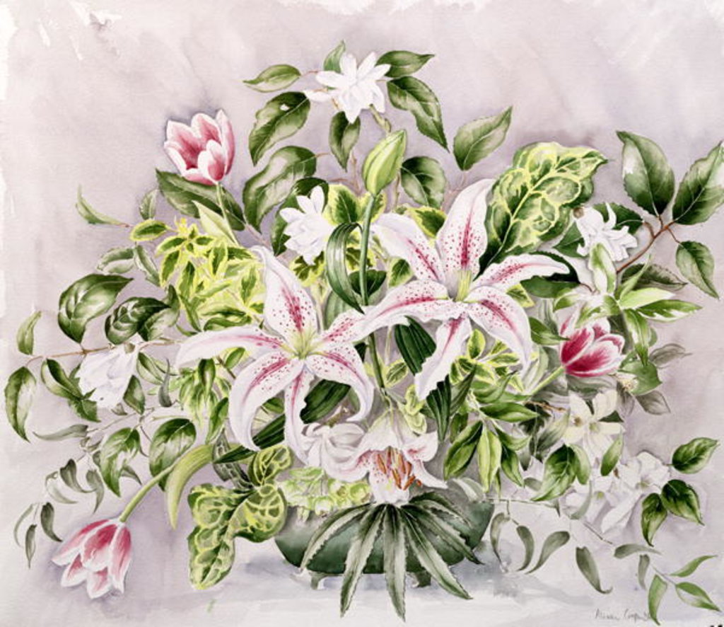 Detail of Still life with Lilies, 1996 by Alison Cooper