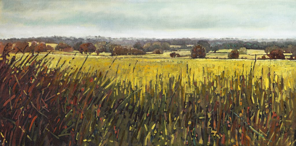Detail of Towards Riseley, 2012 by Helen White