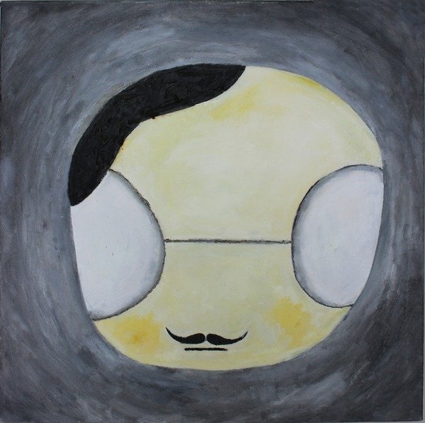 Detail of L'Homme Derrière le Rideau, 2005, by Bella Larsson