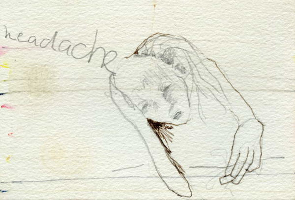 Detail of Headache, 2000, by Bella Larsson