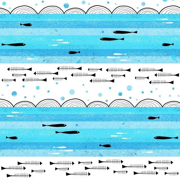 Detail of Fishes in the sea, 2014 by Laurence Lavallee