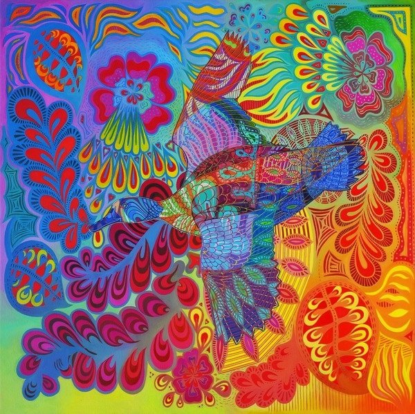 Detail of Flying duck, 2013 by Jane Tattersfield