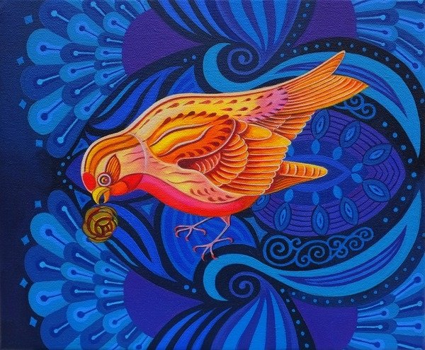 Detail of Redpoll, 2012 by Jane Tattersfield