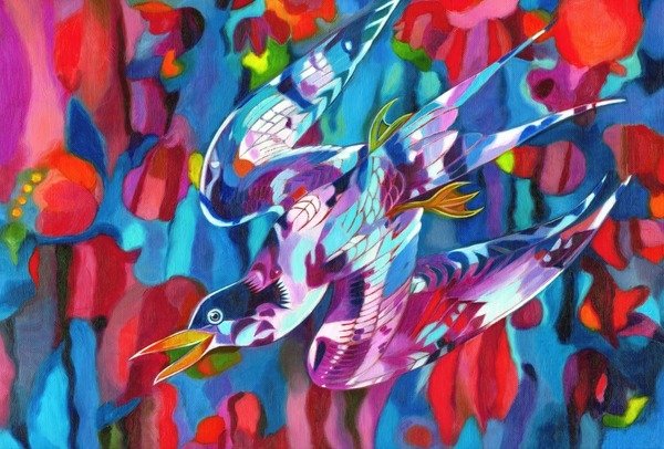 Detail of Diving bird, 2013 by Jane Tattersfield