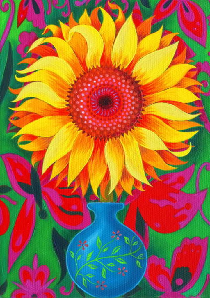 Detail of Sunflower, 2015 by Jane Tattersfield