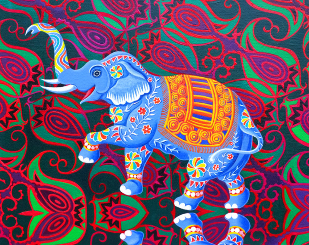 Detail of Indian Elephant, 2016 by Jane Tattersfield