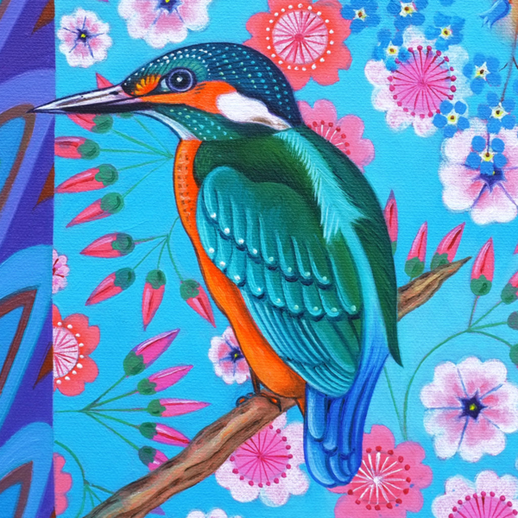 Detail of Kingfisher, 2016 by Jane Tattersfield