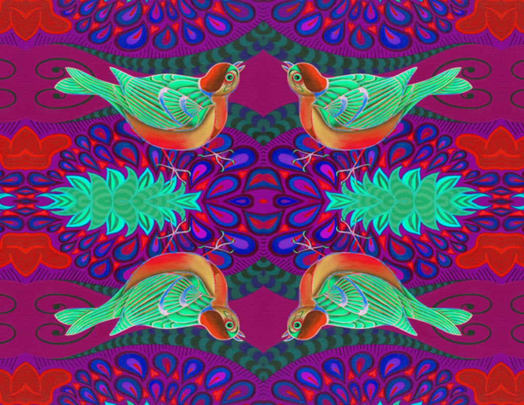 Detail of Tree sparrow pattern, 2015 by Jane Tattersfield