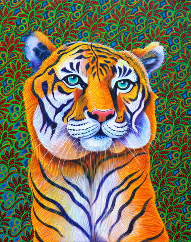 Detail of Tiger, 2018 by Jane Tattersfield