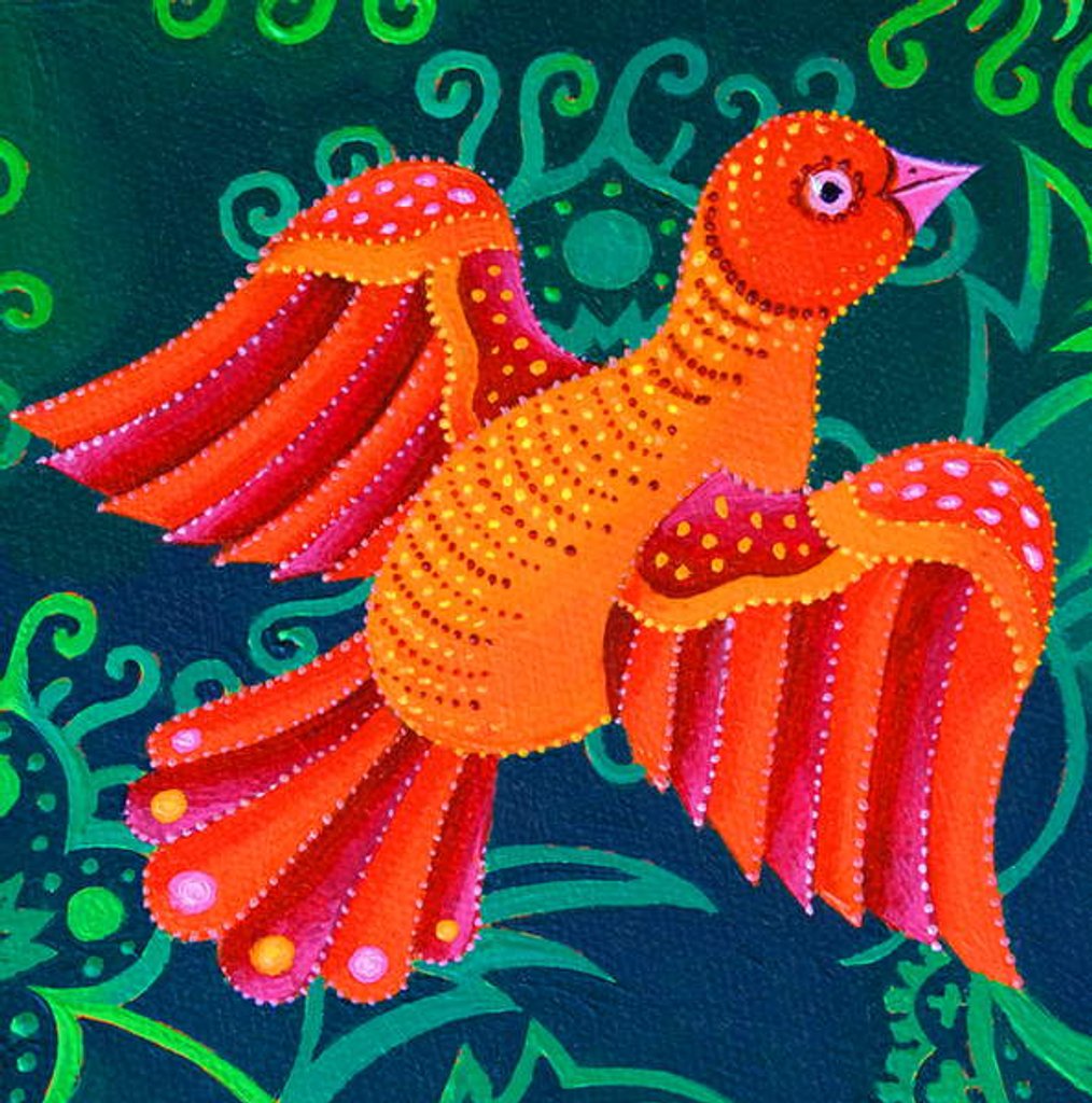 Detail of Orange Bird, 2019 by Jane Tattersfield
