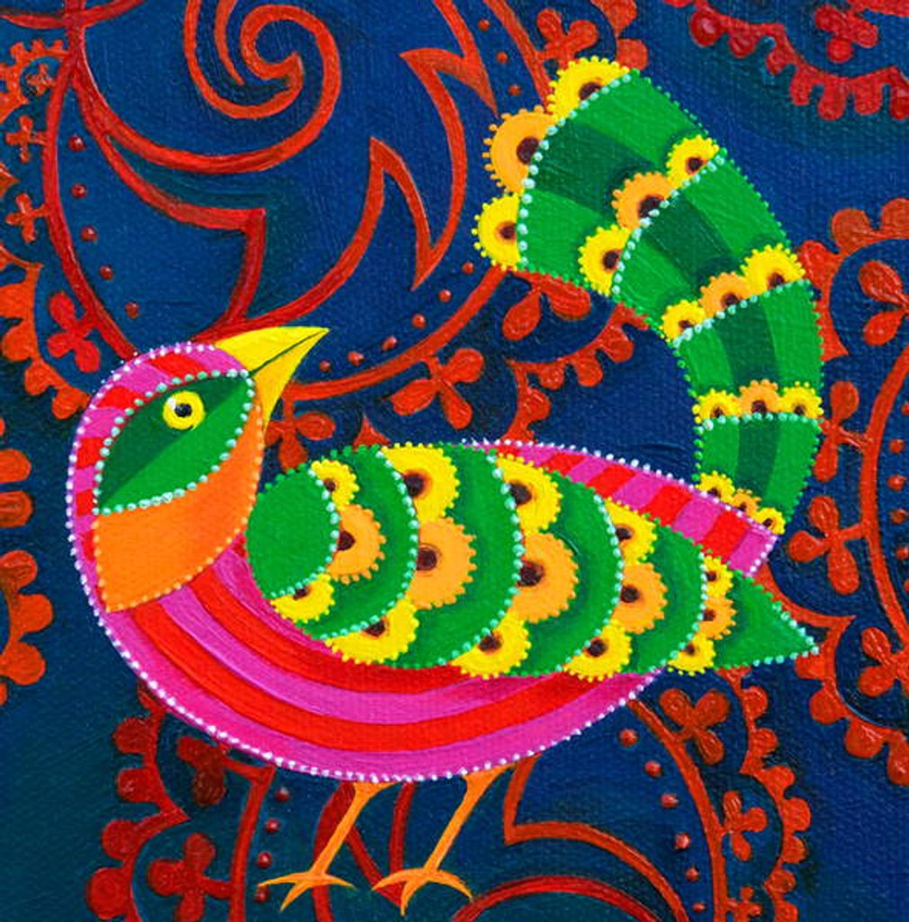 Detail of Green-tailed Bird, 2019 by Jane Tattersfield