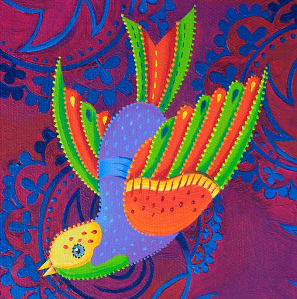 Detail of Yellow-headed Bird, 2019 by Jane Tattersfield