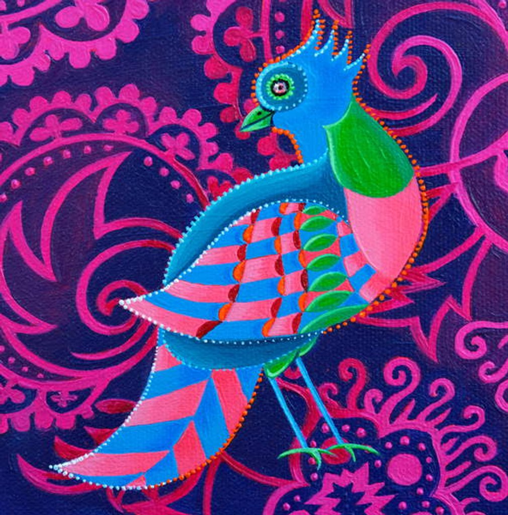 Detail of Chequered Bird, 2019 by Jane Tattersfield