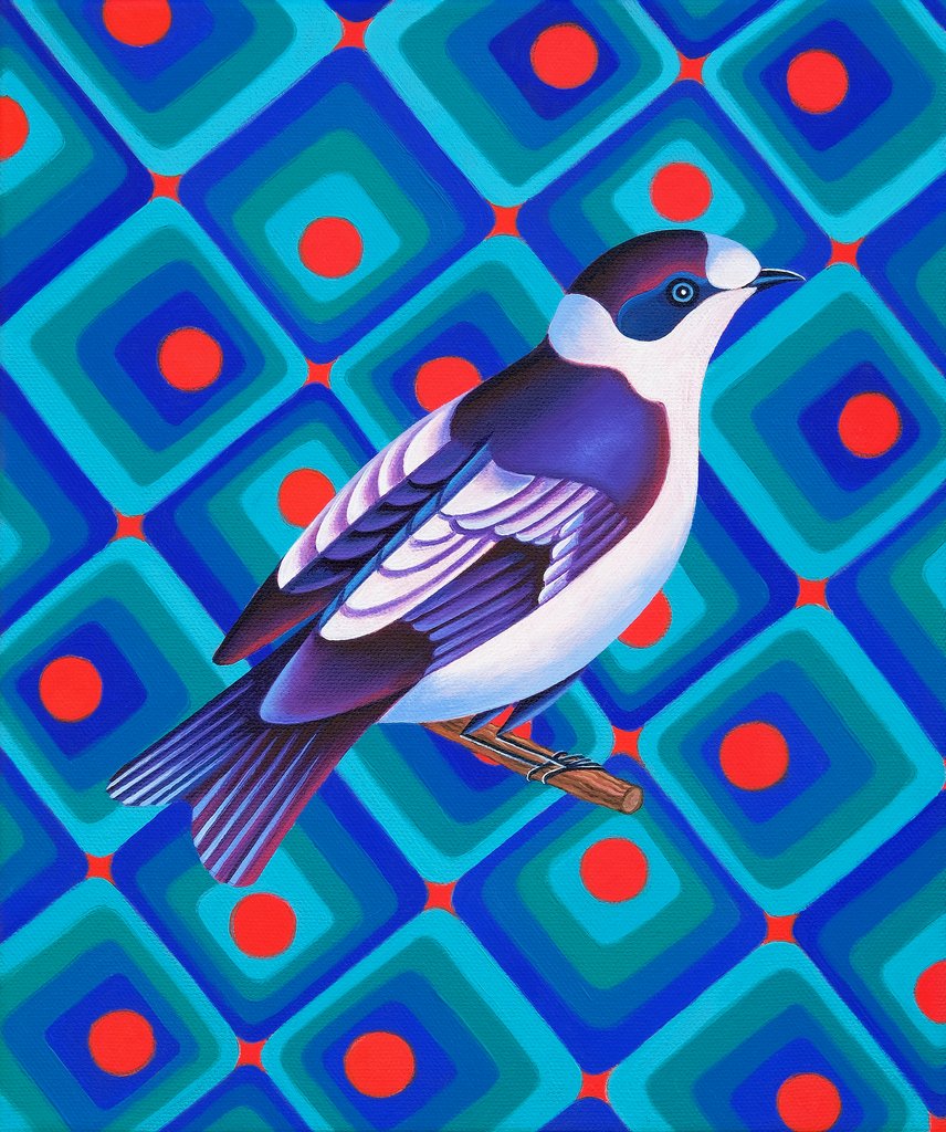 Detail of Semicollared flycather, 2023 by Jane Tattersfield