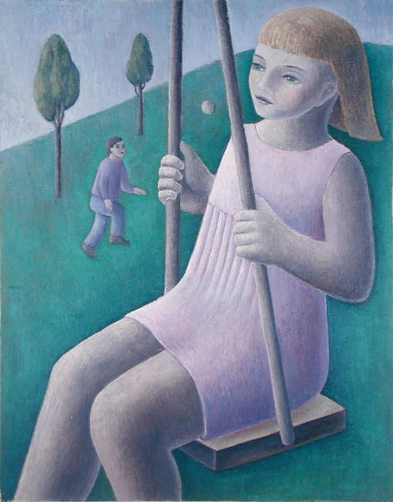 Detail of Girl on Swing, 1996 by Ruth Addinall