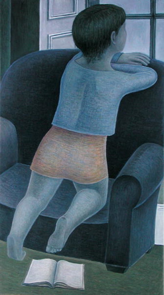 Detail of Girl on Chair, 2002 by Ruth Addinall