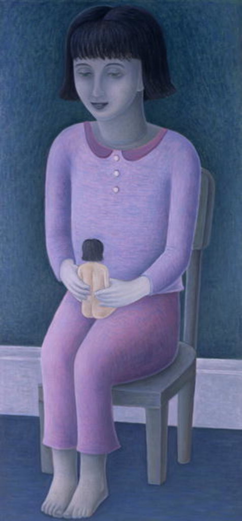 Detail of Girl and Doll, 2003 by Ruth Addinall