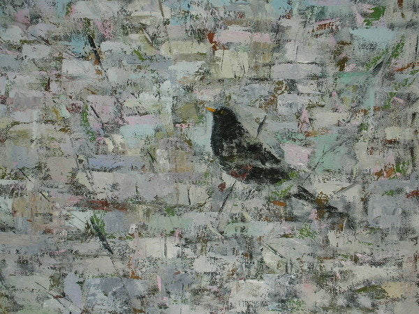 Detail of Blackbird in Tree by Ruth Addinall