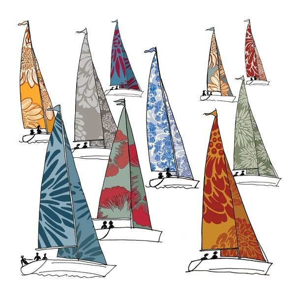 Detail of Regatta, 2009 by Sarah Hough