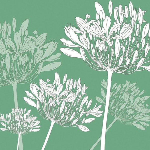 Detail of Agapanthus breeze, 2005 by Sarah Hough