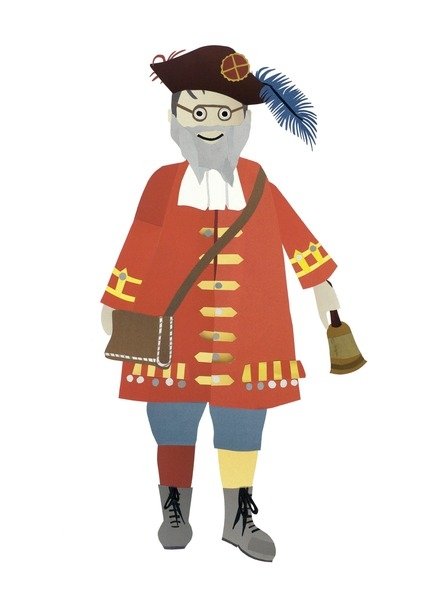 Detail of Town crier, 2014 by Isobel Barber