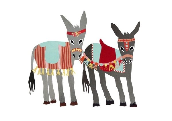 Detail of Donkeys, 2014 by Isobel Barber