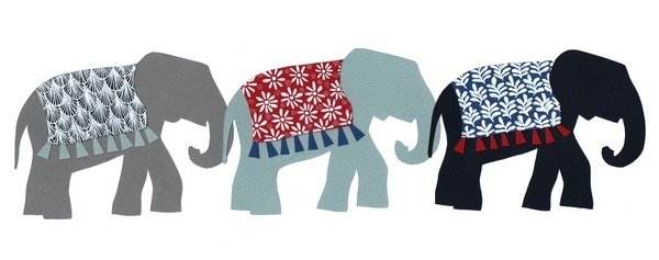 Detail of Elephants, 2015 by Isobel Barber