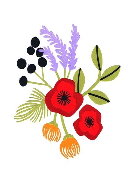 Detail of Poppies, 2015 by Isobel Barber