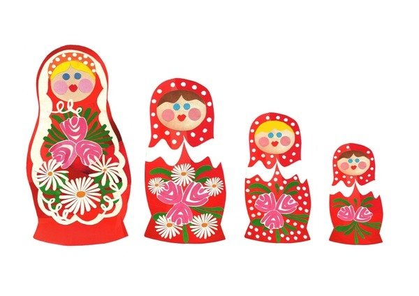 Detail of Russian dolls, 2014 by Isobel Barber