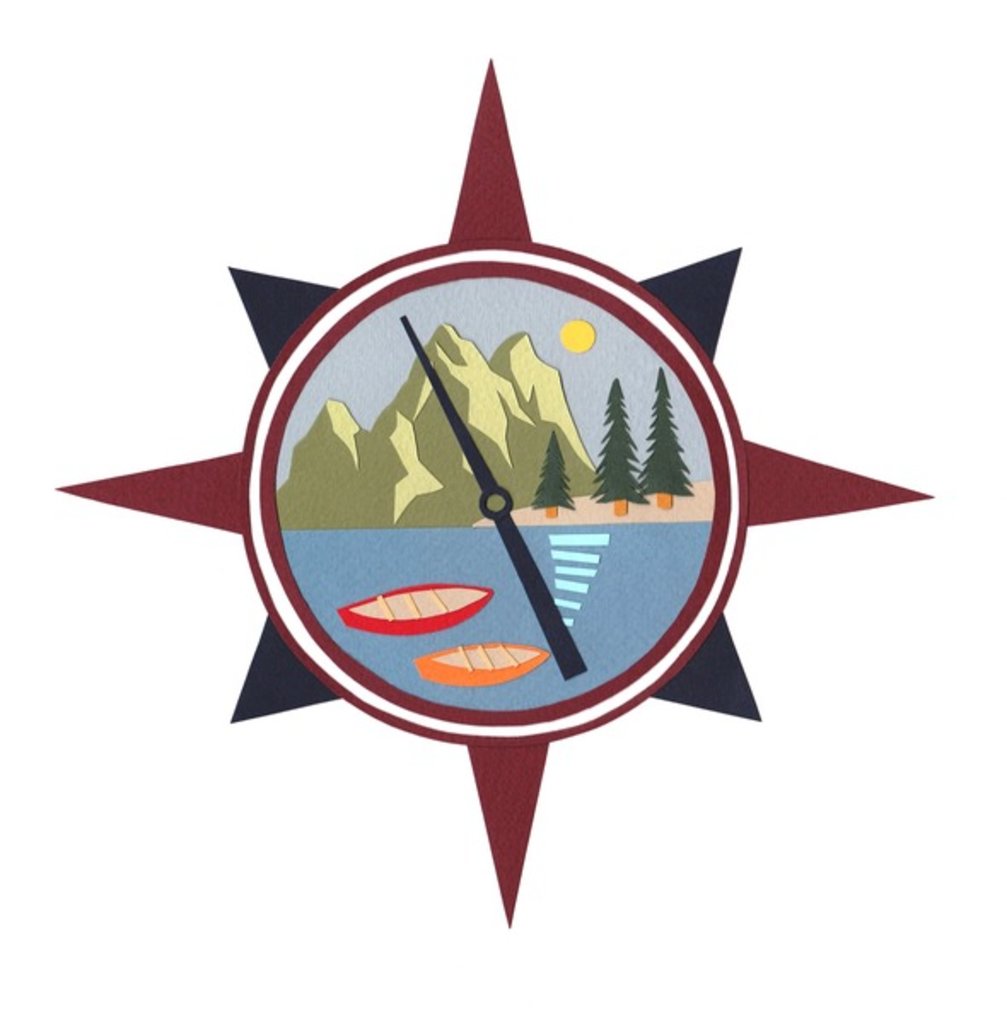 Detail of Direct me to the Great Outdoors, 2015 paper by Isobel Barber