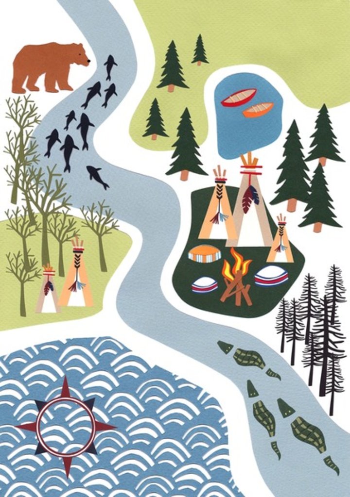 Detail of The Great Outdoors, 2016 paper by Isobel Barber