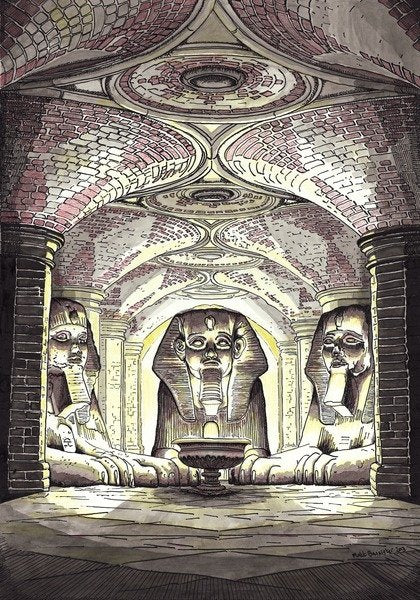 Detail of Subway Sphinxes, 2013, by Matt Bannister