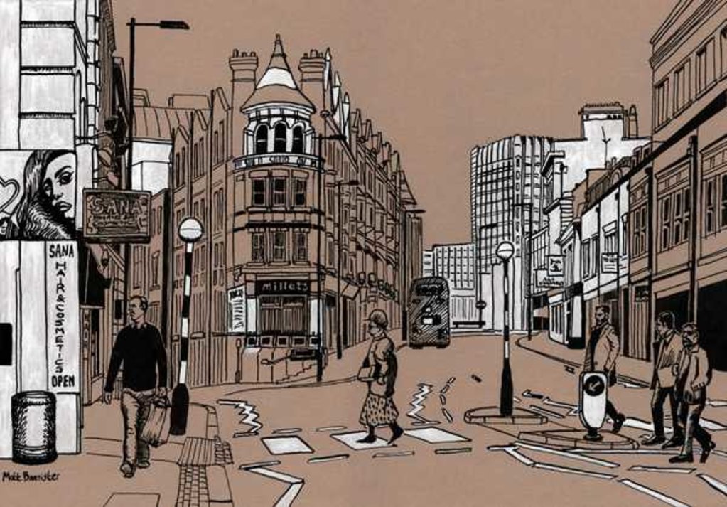 Detail of Croydon High Street, 2016 by Matt Bannister