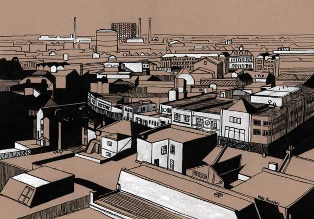 Detail of Croydon View, 2016 by Matt Bannister