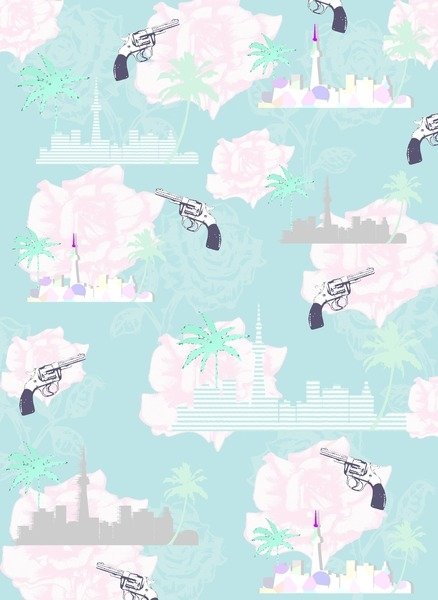 Detail of Paradise City, 2015 by Beth Travers