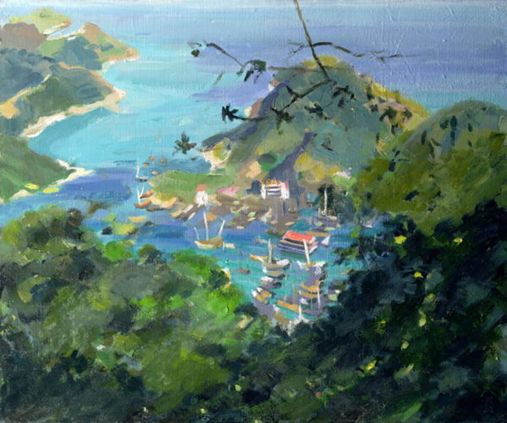 Detail of View of Aberdeen from the Peak, Hong Kong by Anne Durham