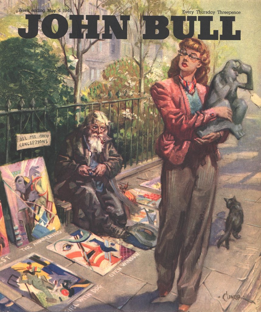 Detail of Front cover of 'John Bull', May 1946 by Anonymous